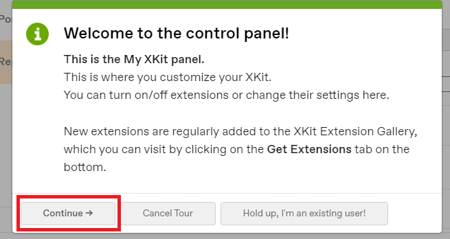 Welcome to Xkit control panel