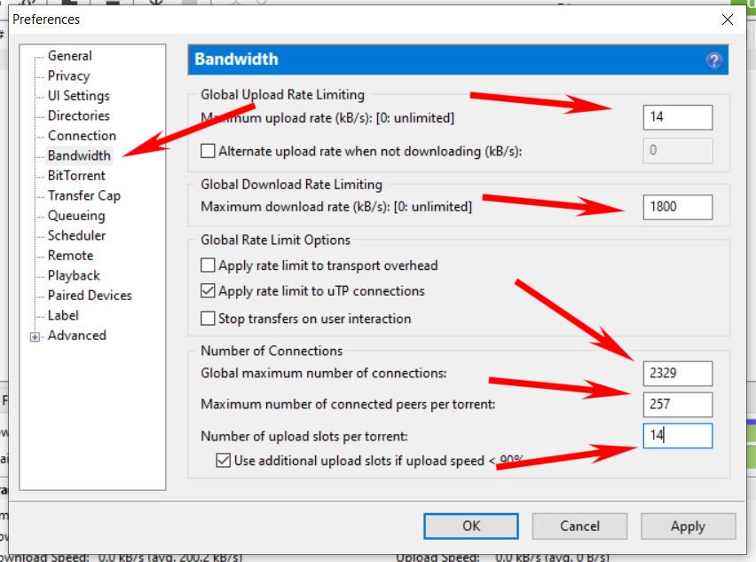 speed up uTorrent Seeding